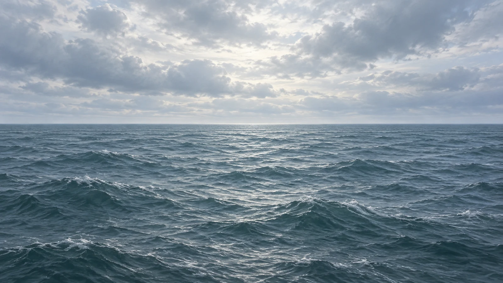 Illustration of open ocean beneath a wide sky